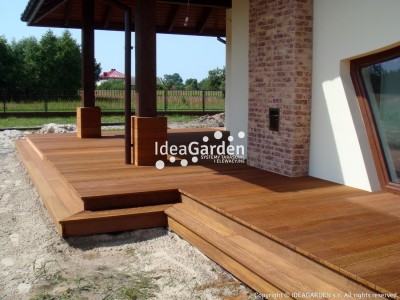 Deska tarasowa Angelim Amorgoso 21x145 [mm] - dł. 5,49 m (drobny ryfel i gładka)