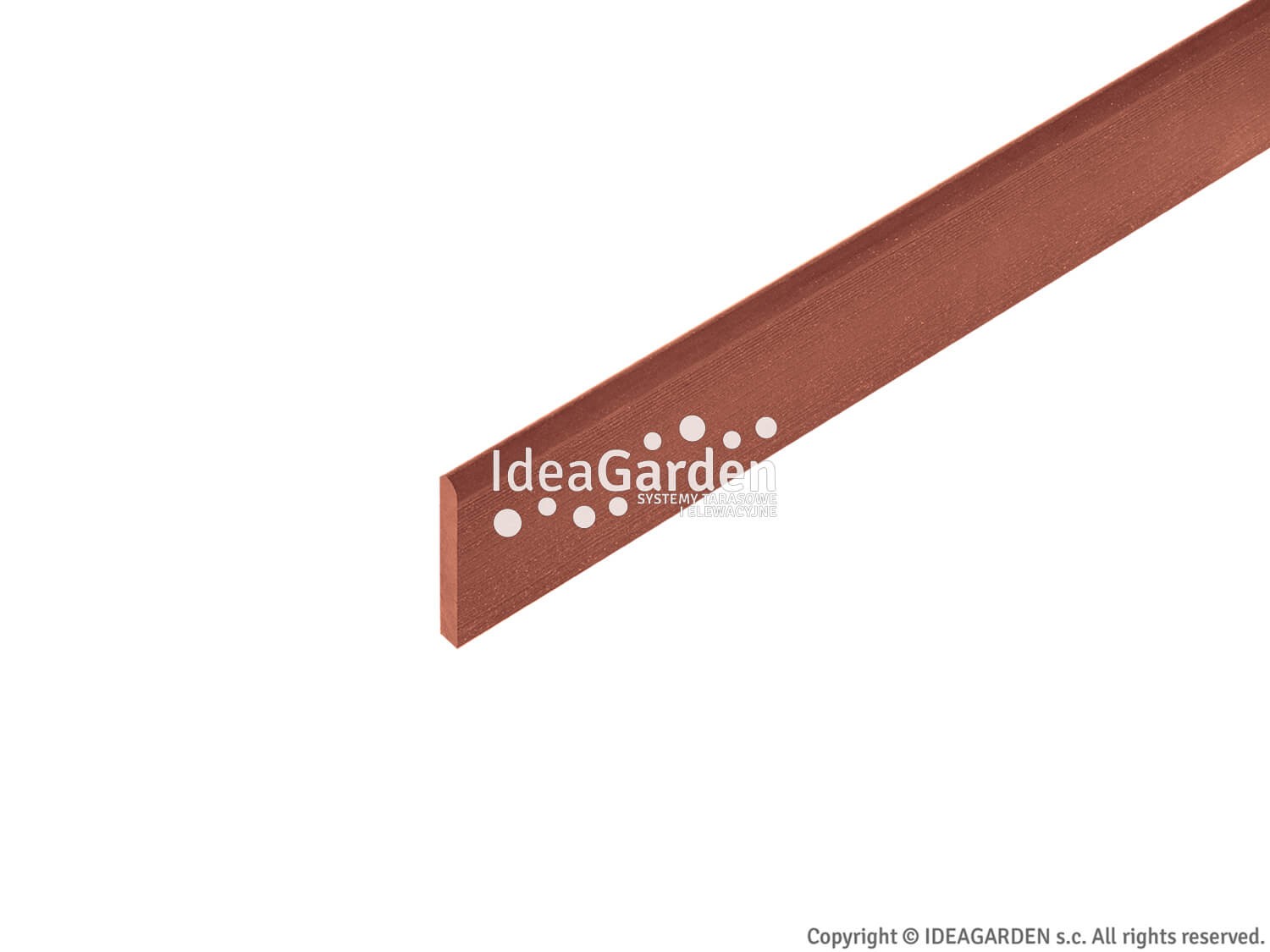 Listwa maskująca WPC Hartika 10x75 [mm] (Mahoń naturalny) - dł. 4,0 m