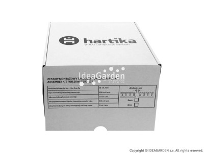 Zestaw klipsów montażowych Hartika (na 20m2) - szczelina 3 mm