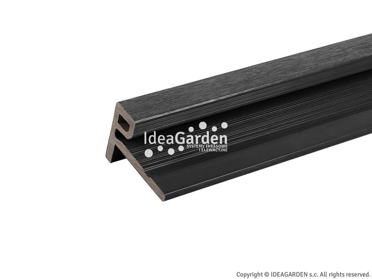 Kątownik kończący UH50 75x53,2 [mm] (Ebony) - dł. 2,8 m