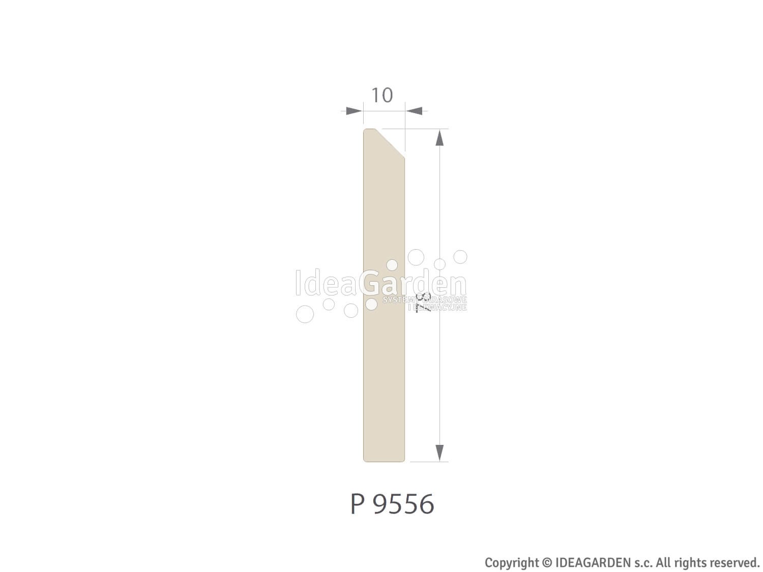 Listwa maskująca 78x10 [mm] (kolor szary 509) - dł. 4,5 m - 9556