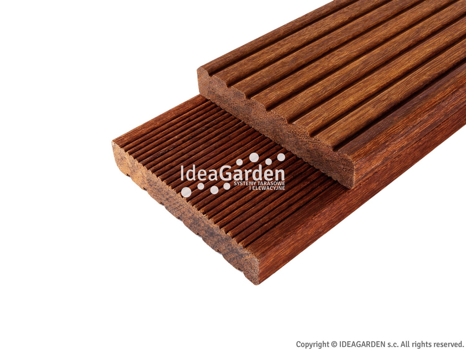 Deska tarasowa Angelim Amorgoso 25x145 [mm] - dł. 6,1 m (drobny ryfel i gładka)