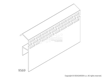 Profil wykończeniowy do okien 56x54 [mm] (kolor brązowy) - dł. 3,0 m - 9570