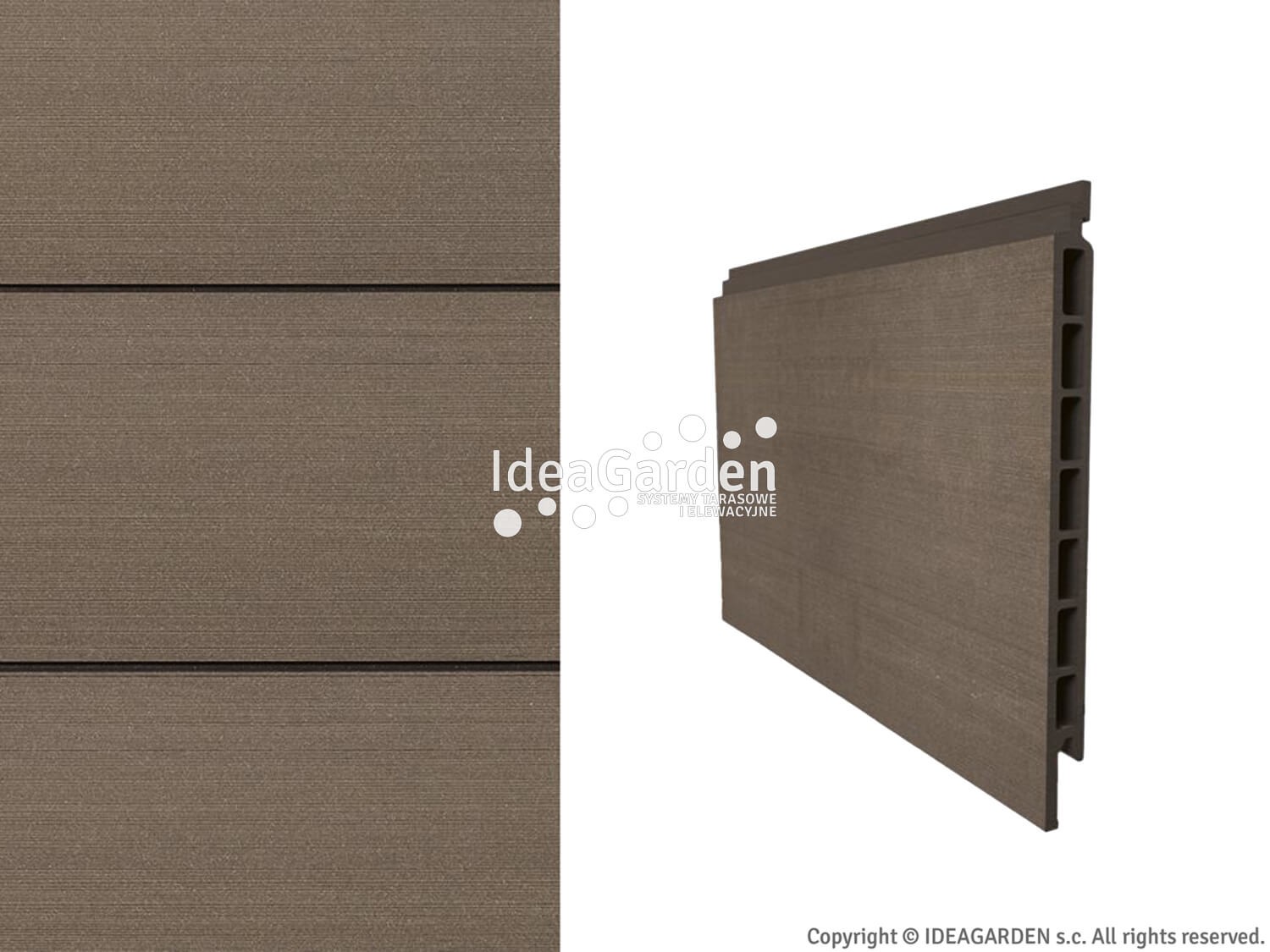 Deska elewacyjna Twinson Wall 13,5x166,5 [mm] (504 korzenny brąz) - dł. 6,0 m