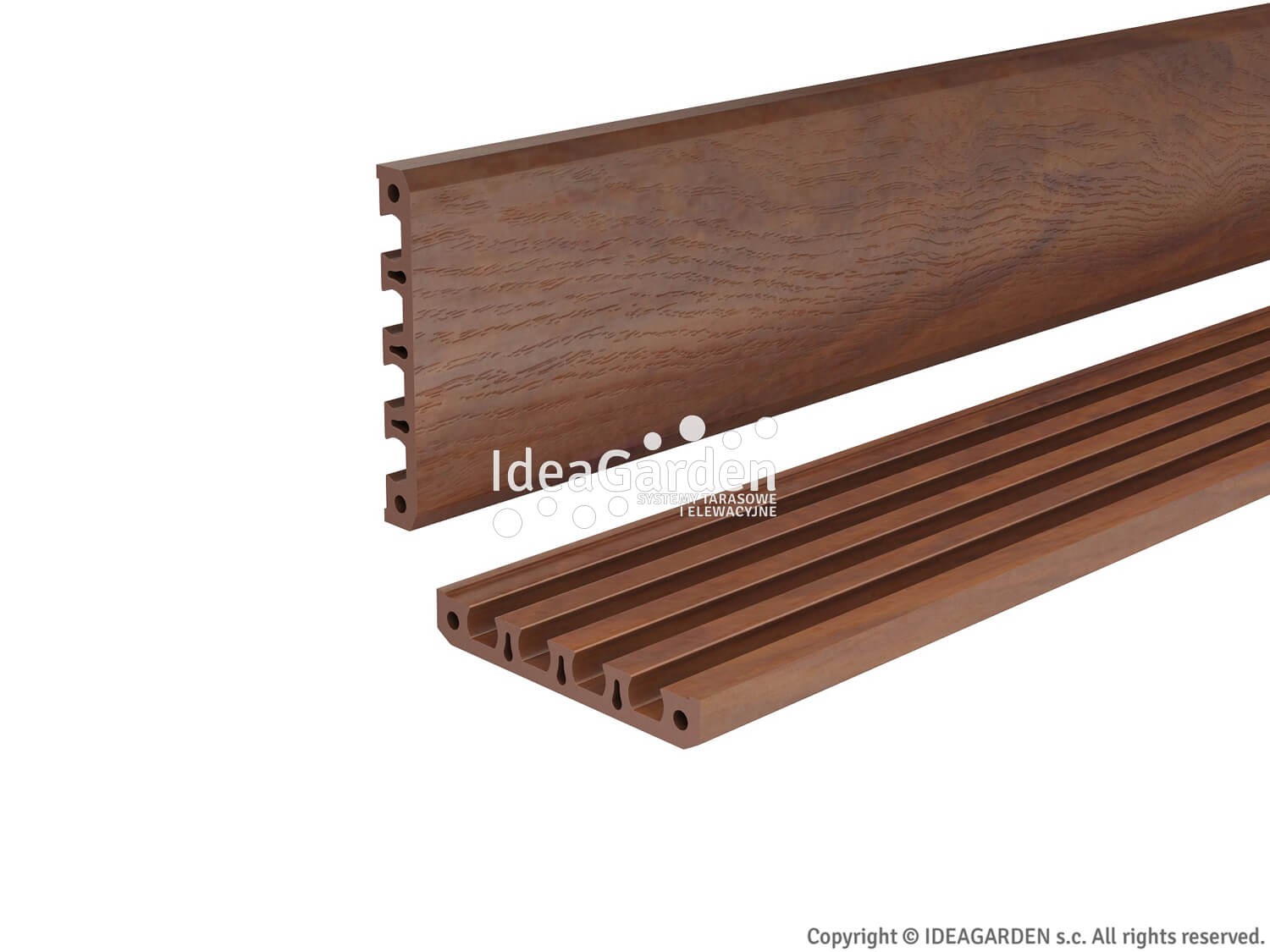 Kompozytowa listwa wykończeniowa Timberness FOREST 12x80 [mm] (Bangkirai) - dł. 4,0 m