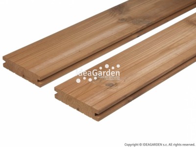 Deska tarasowa Thermo Sosna Skandynawska 26x140 [mm] - dł. 3,9 m (gruby ryfel) - D30sg