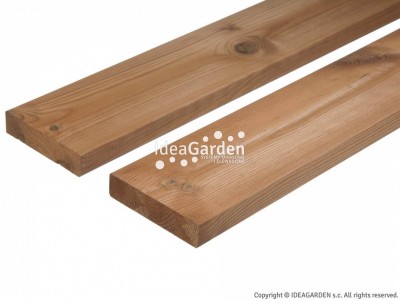 Deska tarasowa Thermo Sosna Skandynawska 26x140 [mm] - dł. 3,6 m (gładka) - D4