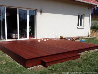 Deska tarasowa Massaranduba 25x145 [mm] - dł. 2,44 m (drobny i gruby ryfl)